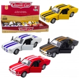 Kovové klasické autíčko 1:32 s pohonom pull-back a otváracími dverami