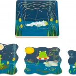 Vrstvené puzzle žabí princ Small Foot