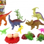 Sada dinosauřích figúrok s doplnkami, 15 ks