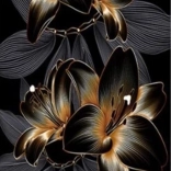 Diamantové maľovanie ľalia čiernozlatá 80 × 40 cm