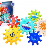 Farebné ozubené kolieska do vody