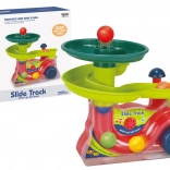 Interaktívna fontána s guľôčkami so zvukmi, farebná zjazdová dráha