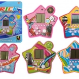 Vrecková elektronická hra TETRIS v tvare hviezdy – fialová