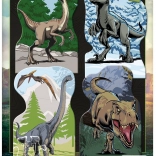 Puzzle Jurský svet s motívmi dinosaurov 4x54 dielikov
