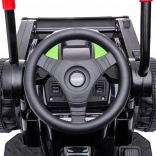 Detský akumulátorový traktor PUSHDOZER s pohyblivou lopatou a FM rádiom