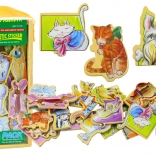 Sada drevených magnetiek farebné zvieratká