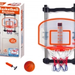 Domáci basketbalový kôš s loptou a pumpičkou, výškovo nastaviteľný