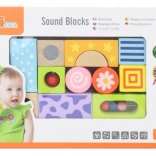 Drevené zvukové kocky pre deti 12m+