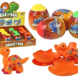 Magické praskacie dinosauří vajce v škrupine 4 farby 6 cm