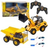 RC stavebný set nakladač a sklápacie auto 1:24 2v1