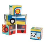 Petit Collage kocky vozidiel so zvieratkami