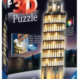 Ravensburger Svietiace 3D puzzle Nočná edícia Šikmá veža v Pise