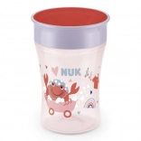 NUK hrnček Magic Cup s viečkom 230 ml červená