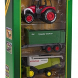 Súprava poľnohospodárskych vozidiel traktor a kombajn