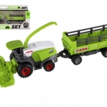 Kombajn s prívesom – plastový model 22 cm na voľný chod