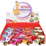 Baby dopravné prostriedky so zotrvačníkom 12 ks