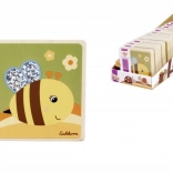 Drevená obrázková knižka pre deti, 8 strán, 8 × 8 cm