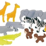 Drevené zvieratá Goki - sada 20 ks