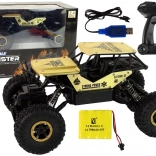 RC auto terénne 1:18 čierne zlaté s vysokými kolesami