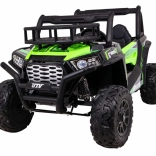 elektrické detské auto buggy UTV 24 V s dvoma motormi, EVA kolesami a diaľkovým ovládačom – zelené