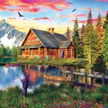 Puzzle EUROGRAPHICS Rybárska chata 1000 dielikov