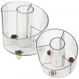 Organizér na kancelárske potreby priehľadný biely