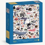 Puzzle Ahoj zvieratá sveta od Chronicle Books 500 dielikov
