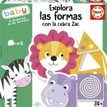 Vkladačka Preskúmaj tvary so Zebrou Zakem