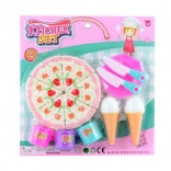 Farebná sada krájania torty s doplnkami