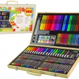 Umelecká maliarska sada Drevený kufor 180 kusov
