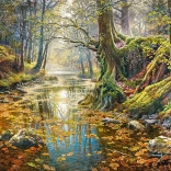 Puzzle Jesenný les spomienok