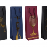 Darčeková taška na fľašu M, 36 × 12,8 × 8,4 cm, celoročný motív