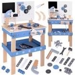 Veľký drevený detský pracovný ponk s náradím