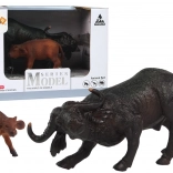Figúrky byvol a teľa – africké zvieratá do zoo