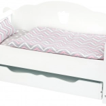 Biela drevená postieľka pre bábiky Small Foot