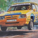 Model auta Škoda Favorit Rallye 96 v mierke 1:72