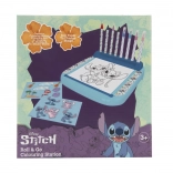 Stojan s omaľovánkami Lilo a Stitch a farbami