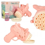 Ružová pištoľ na bubliny s krídlami