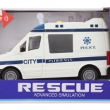 Mestské policajné auto na batérie so svetlami a zvukmi