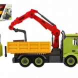 skrutkovacie stavebné auto so žeriavom, 31 cm, zotrvačník, svetlo a zvuk