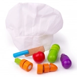drevená krájacia zelenina s čiapkou BIGJIGS TOYS