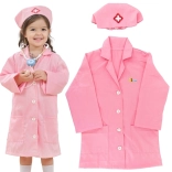 ružový detský kostým malej zdravotnej sestričky s čiapkou VIGA