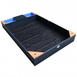 Drevené pieskovisko AXI s lavičkou, nádobami a krytom