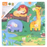 Drevená vkladačka - divoké zvieratká