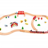 Drevená železnica na batérie - Farma Ecotoys