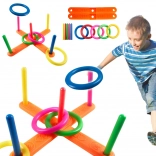 Hra hádzania krúžkov na terč – farebná plastová sada