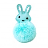 Závesná dekorácia králik s bambuľkou (12 × 8 cm)