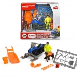 Záchranársky snežný skúter YAMAHA Phazer X‑TX 1:24 s prívesom, záchranárom a lavínovým psom