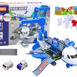 Interaktívne policajné lietadlo 2v1 – rozkladacia mobilná stanica DIY