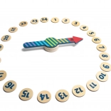 Drevená vonkajšia hra Roztoč šípku – farby a čísla